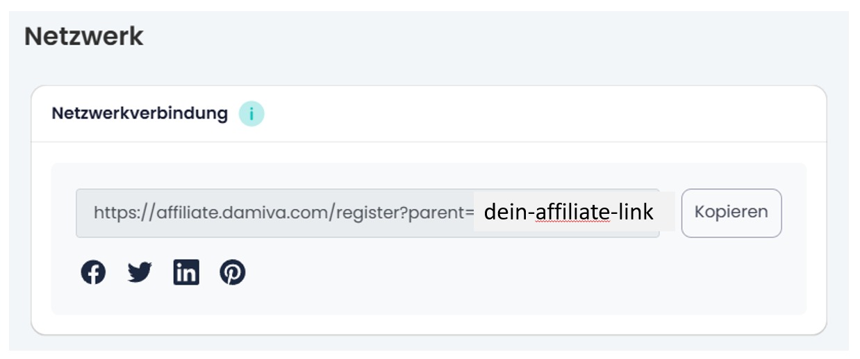 Network Link im Backoffice